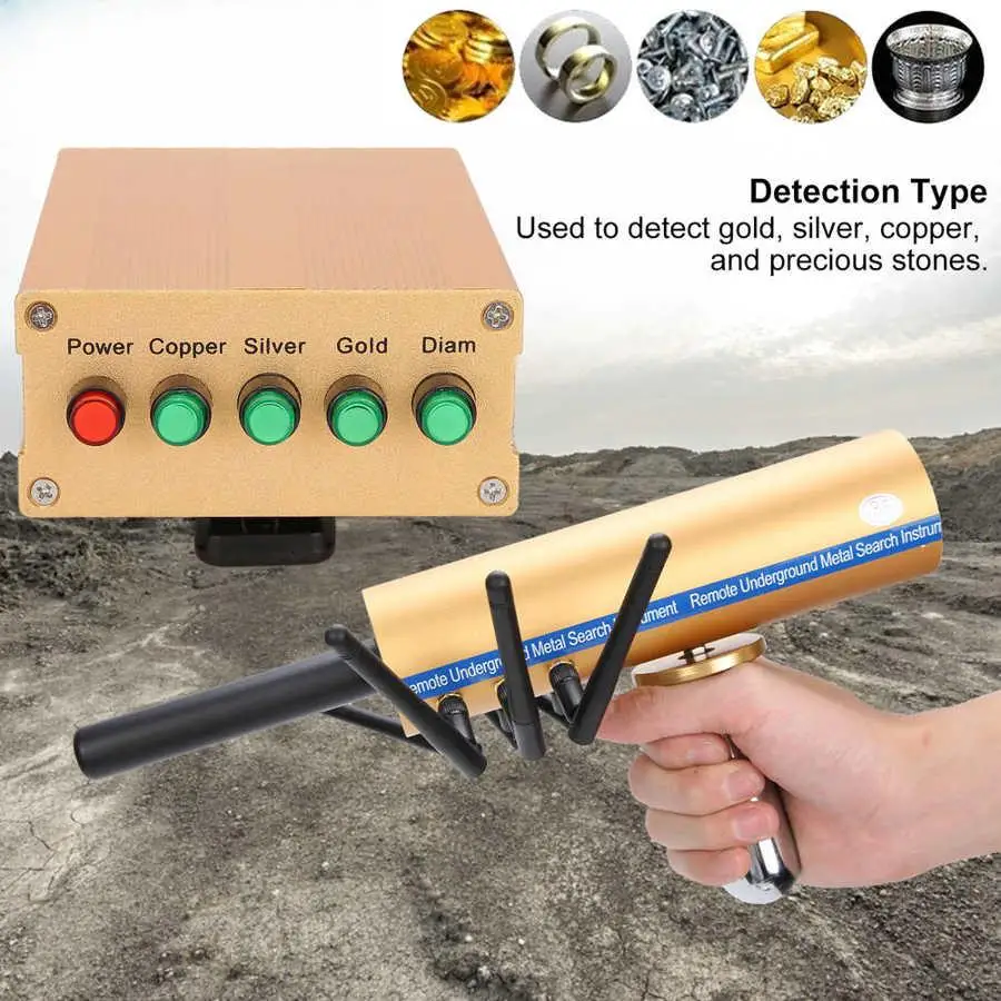 Remote underground metal detector high sensitivity field detection of copper, silver, gemstone and gold remote scanning and sear