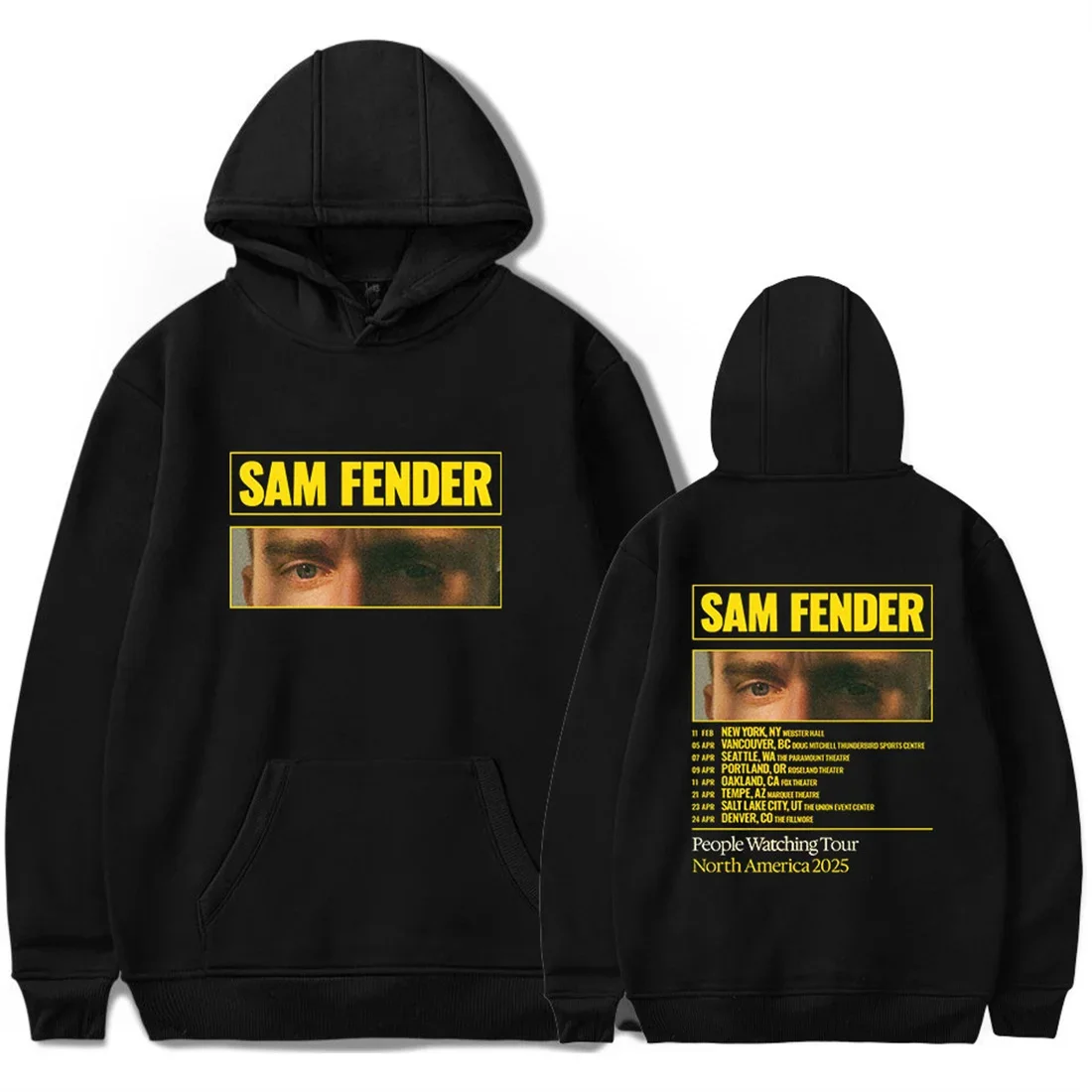 Sam Fender People Watching Tour 2025 Oversized Women/Men Hoodie Sweatshirt Harajuku Streetwear Hip Hop Pullover Hooded Jacket