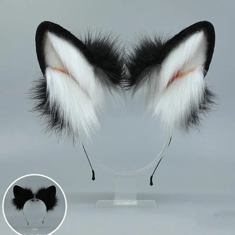 Simulación animales N5KB Shiba inu orejas diadema Toya cosplay cola para vacaciones
