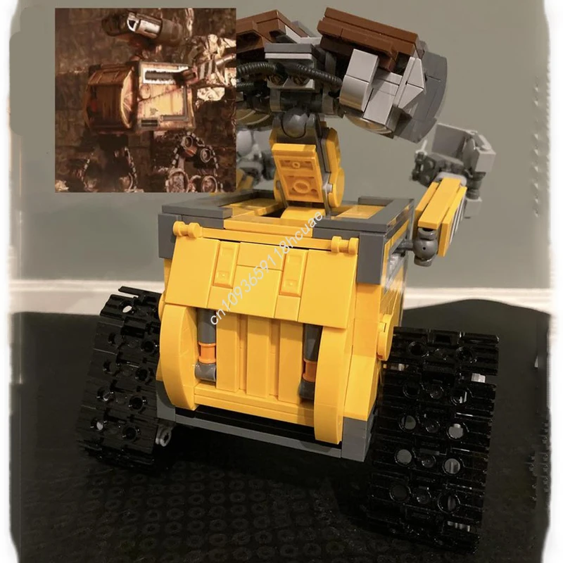 ตัวต่อ MOC WALL-E รุ่นปรับปรุง 704 ชิ้น ของขวัญคริสต์มาส ของตกแต่งบ้าน DIY เหมาะสำหรับตกแต่งภายในโชว์รูม