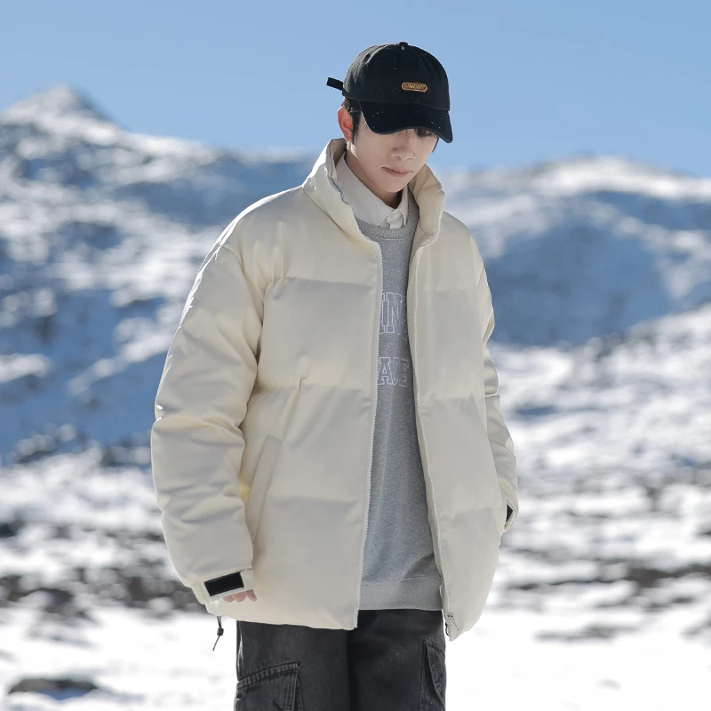 

Мужская зимняя утепленная куртка из искусственной кожи с наполнителем, в американском уличном стиле, модный бренд Haome, легкая верхняя одежда