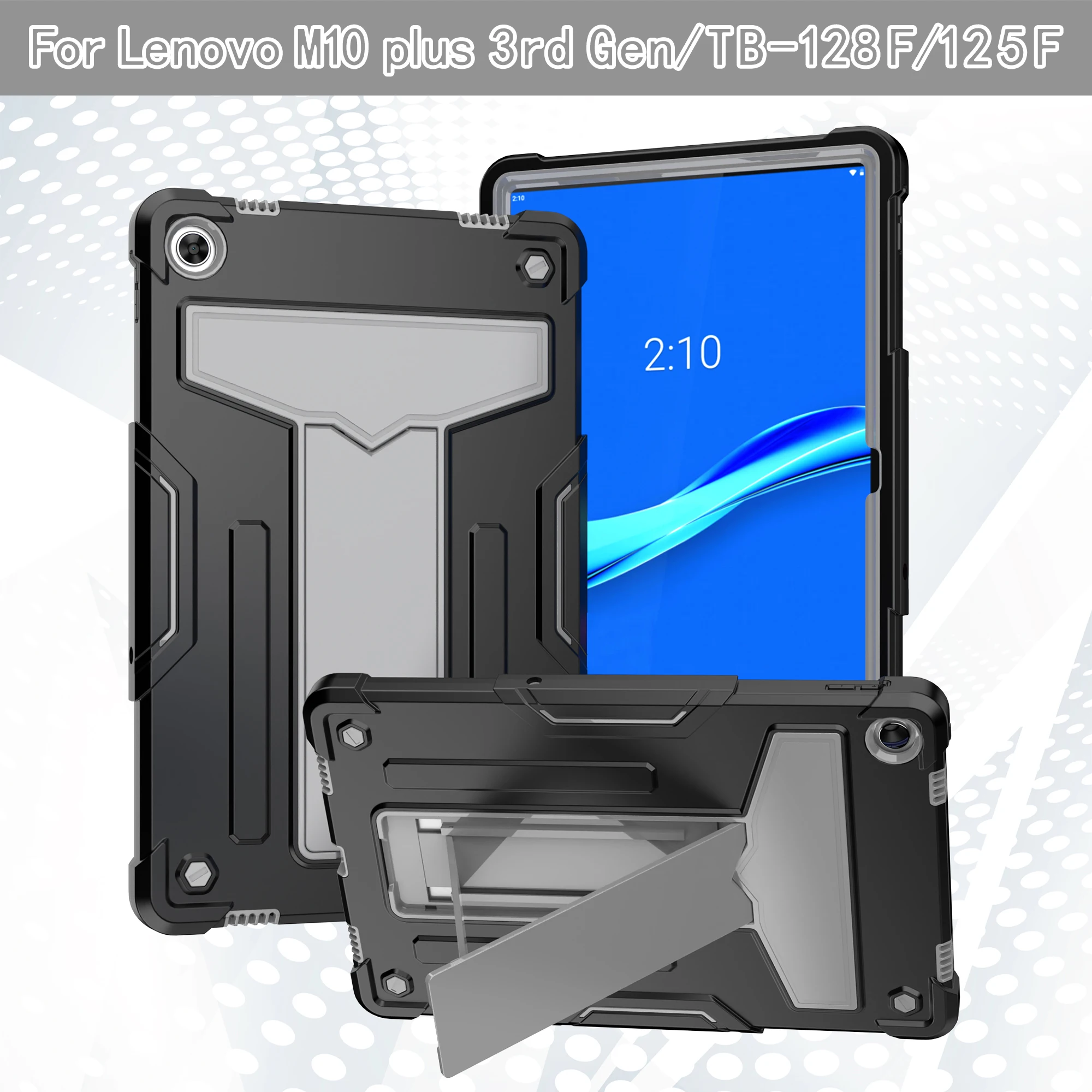 

Multifunctional tablet case for Lenovo M10 PLUS (3rd Gen) 2022/Xiaoxin PAD 10.6 inch,T-shaped built-in stand, contrasting design