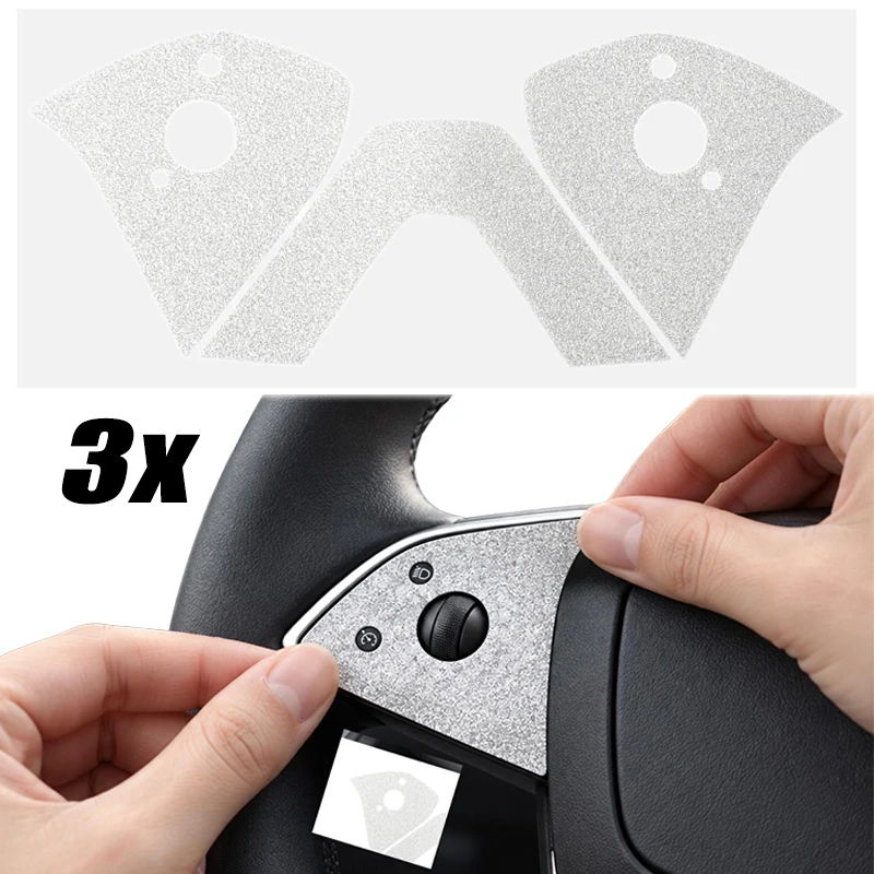 Car Steering Wheel Button Protective Cover Decorative Sticker for Tesla Model 3 Model YL Y Juniper Interior Trim Accessories