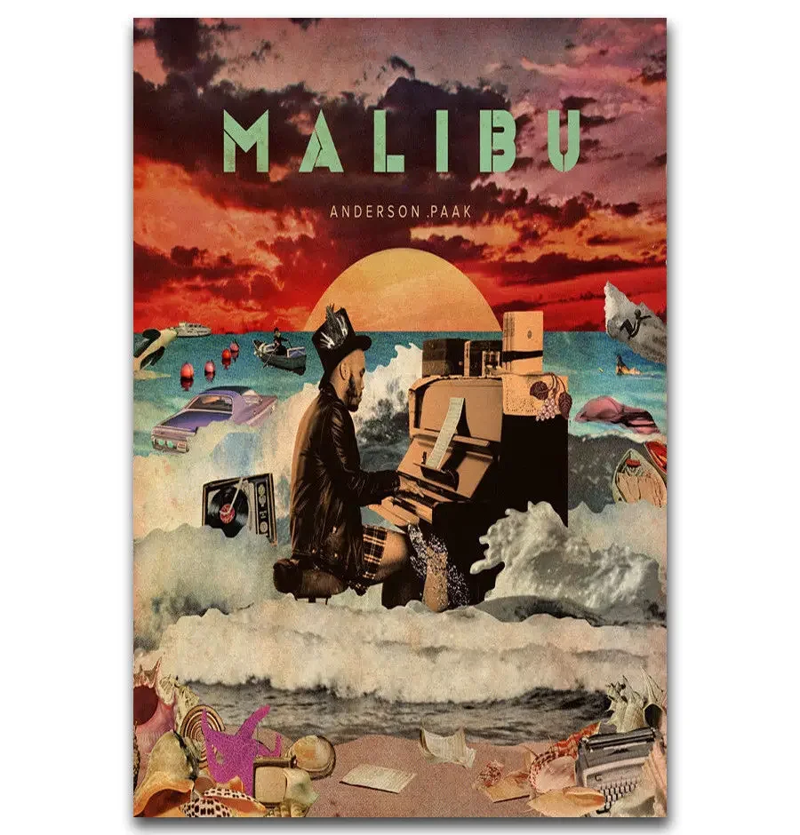 New Rap Music Album Anderson .Paak Malibu-Silk Art Poster Wall Sicker Decoration Gift