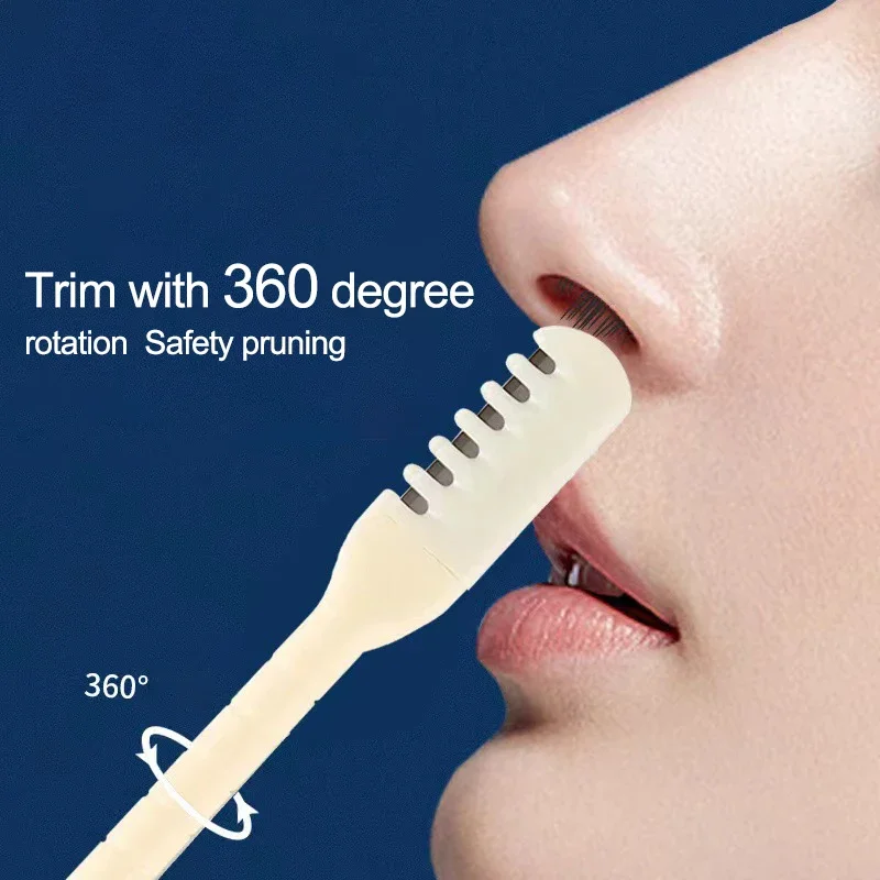 

15pcs 2-ended Nose Hair Trimmer 2-in-1 Spiral Ear Canal Picking Scoop Trimmer Manual Nostril Cleaning Tool Full Protect Gifts