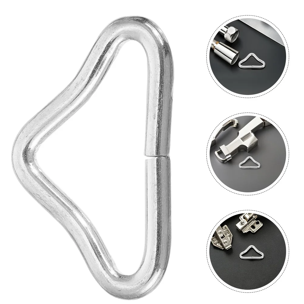 

70 Pcs Trampoline Replacement Triangle Buckle Professional Rings Replaceable Mattress Galvanized Steel Wire Buckles Parts