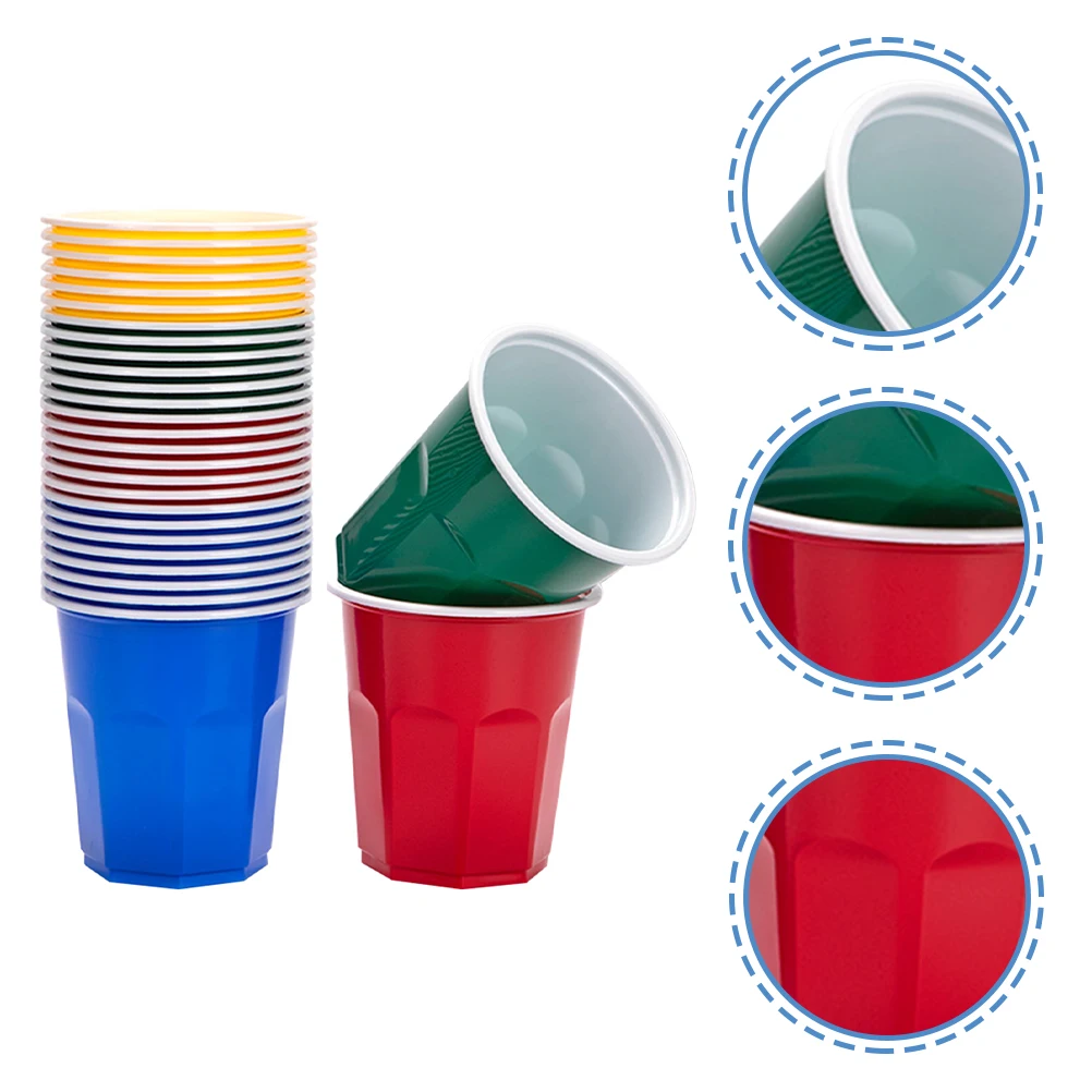 

100pcs Colored Aircraft Small Water Cups Daily Use Juice Cup Multi Function Disposable Beverage Cups Plastic Smooth Easy Clean
