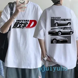 AE86 Funny Harajuku Manga T Shirt Japanese Anime Cartoon Gothic Summer Tops Initial D EU Size T-Shirt Men Graphic Tee Shirt Male