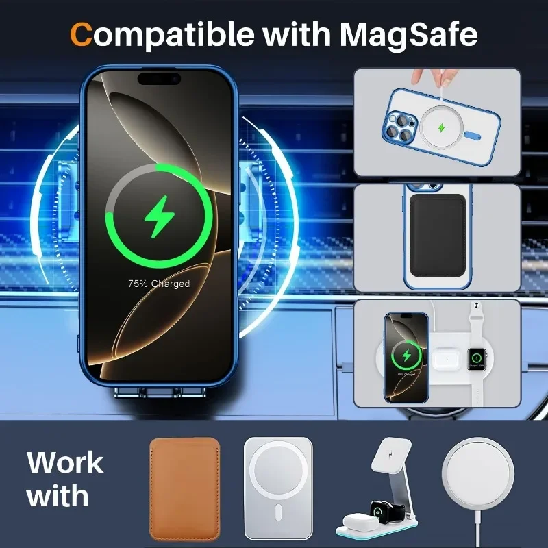 Luxury Anti-Yellow Slim Magnetic Case Designed for iPhone 16 15 14 Plus 13 12 11 Pro Max Case for MagSafe Wireless Charge Cover