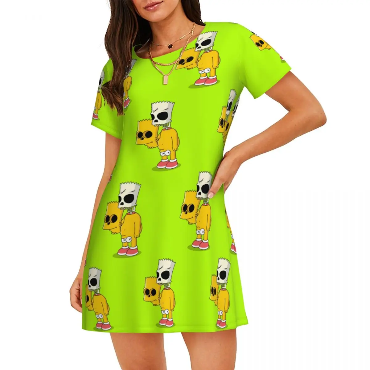 

Пуловер «Симпсоны» на заказ, ночная рубашка для сна, свободная пижама, анимированное платье для ситкома, мягкая ночная рубашка, одежда для сна