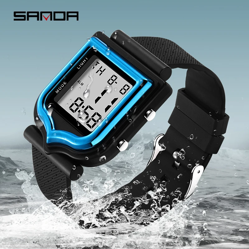 Sanda Fashion Sports Men\'s Womens Watches Luxury Military Electronic Shock Proof Waterproof Digital Wristwatch Relogio Masculino