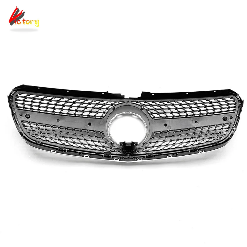 For Mercedes V Class W447 V250 V260 2016 2017 2018 2019 2020 Front Grille Bumper Lip Racing Grill Car Decoration Part