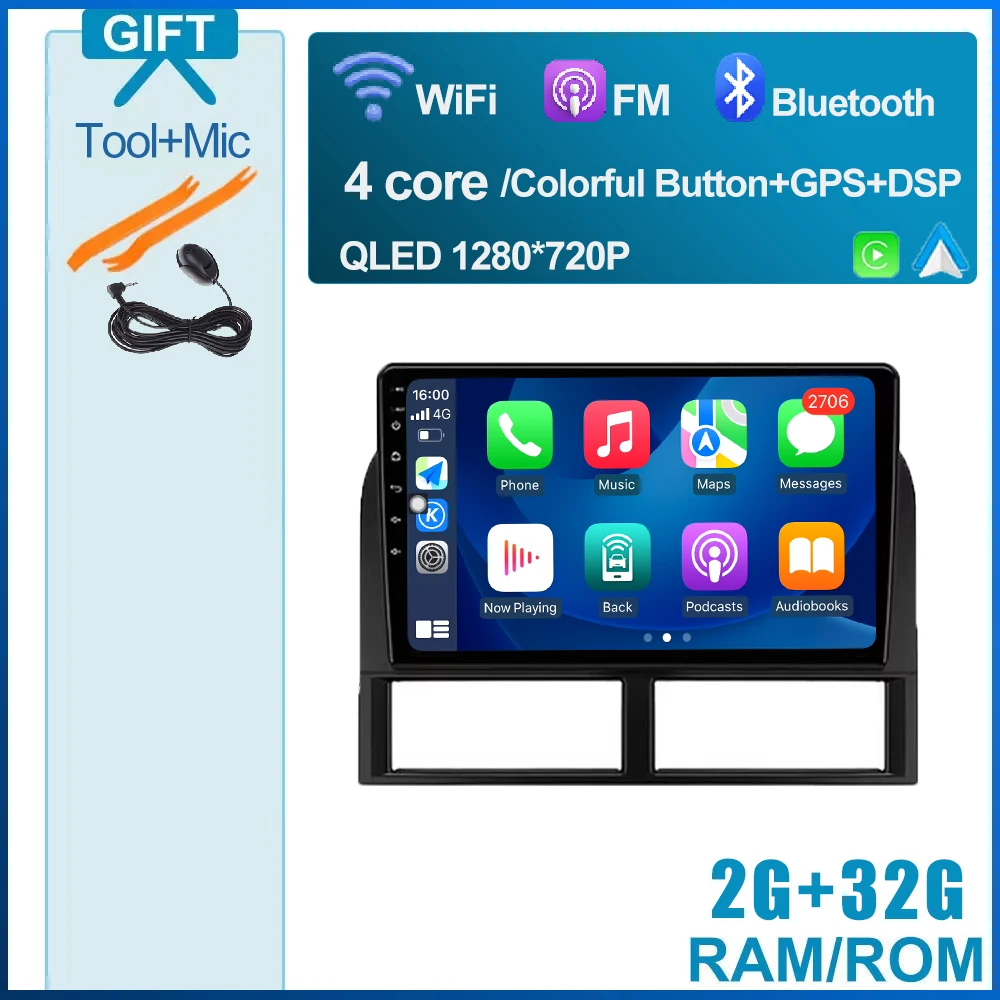 Carplay Android 15 Autoradio Voor Jeep Grand Cherokee II WJ 1998-2004 Multimedia Stereo Speler WiFi GPS navigatie Bluetooth