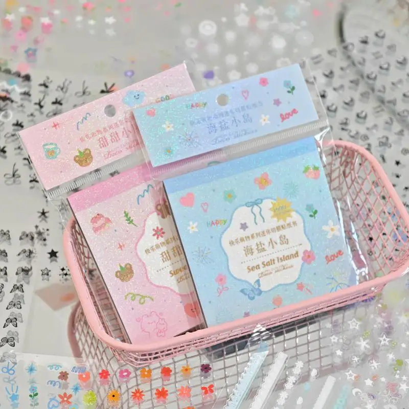 28Sheets/book Cute Mini Graffiti Film Sticker Creative DIY Book Handbook Picture Book Phone Case Nail Art Decoration Sticker