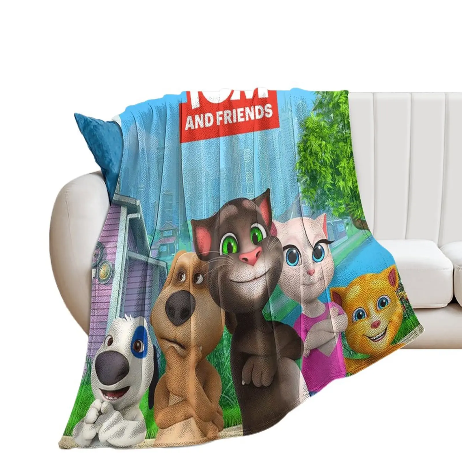 Copy of My Tom and 2 friends Talking About Throw Blanket Furrys Bed linens Winter beds Bed Fashionable Blankets