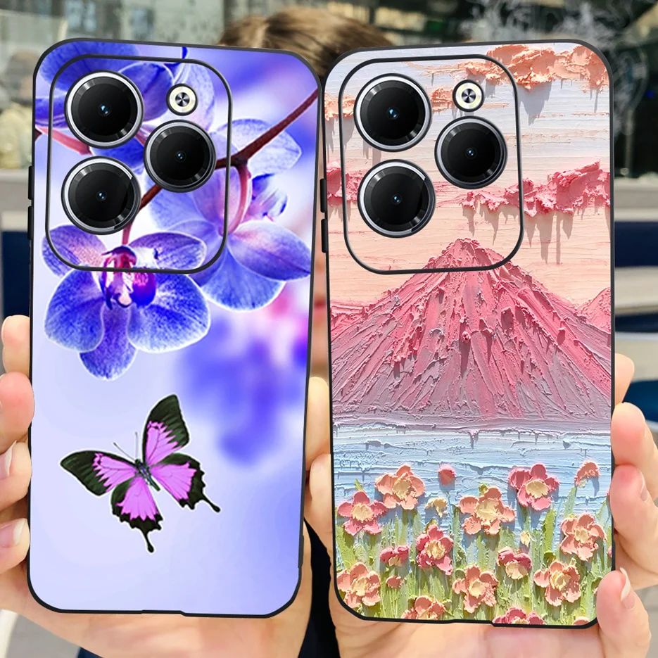 For Infinix Hot 40 Case Hot40 Pro X6836 X6837 Stylish Painted Cover Soft Silicone Phone Case For Infinx Hot 40 Pro Hot40 i Shell