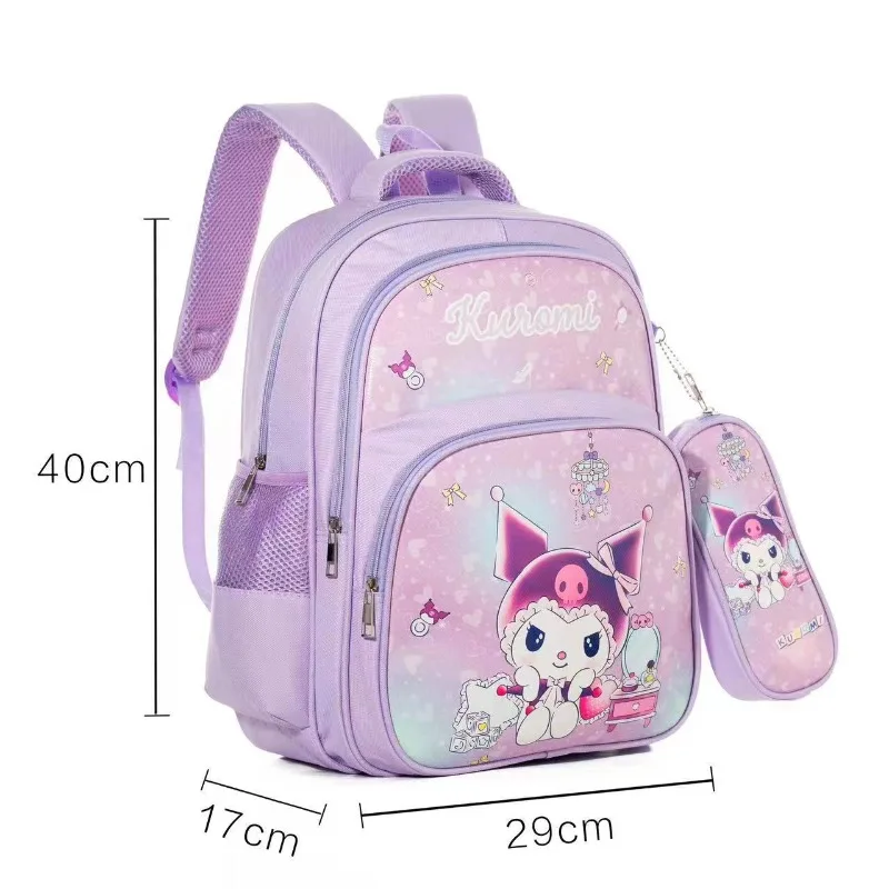 Sanrio Lightweight Backpack for Student Cute School Bag with Pen Bag Large Capacity Durable Luxury Designer Bag Top Quality