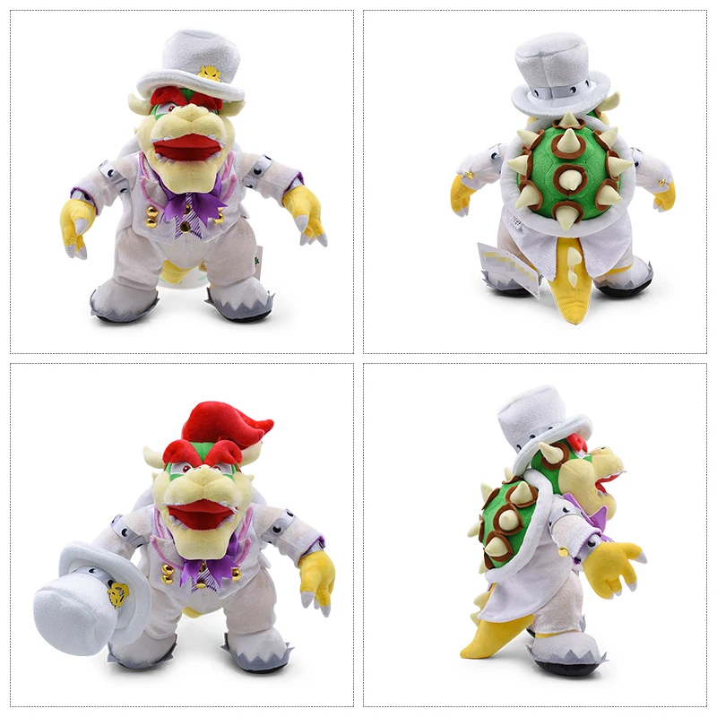 Mario Kleid Prinzessin Plüsch Spielzeug Prinzessin Pfirsich Mario Prinz Bowser Kleid zeremonielle Hochzeits feier Cosplay ausgestopfte Puppe Kinder Geschenk