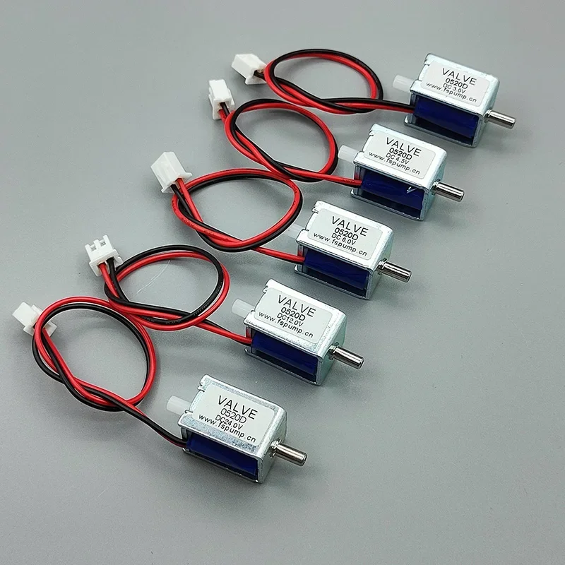 

0520D Mini Electric Solenoid Valve DC 3V 4.5V 6V 12V 24V N/C Normally Closed Micro Air Gas Valve Flow Control DIY Pump Massager