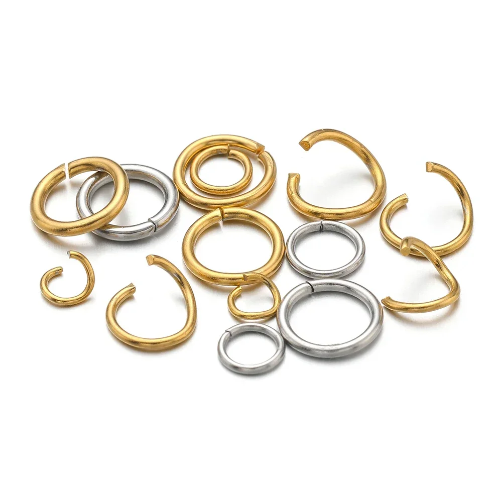 

100pcs Stainless Steel Open Rings 3.5mm Vacuum Gold Plating Jump Rings Connectors DIY Jewelry Making Necklace Bracelet Supplies