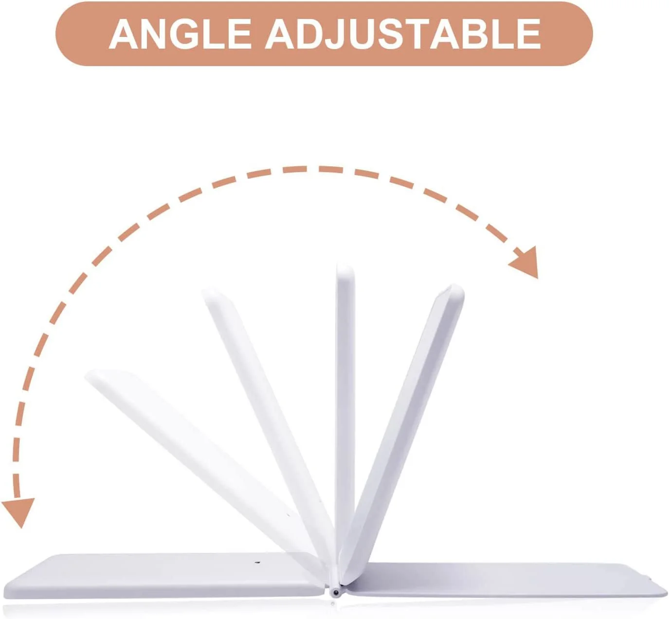 Tabletop Cosmetic Mirror  LED Foldable Travel Makeup Mirror 3 Colors Light Modes USB Rechargeable Touch Screen Portable