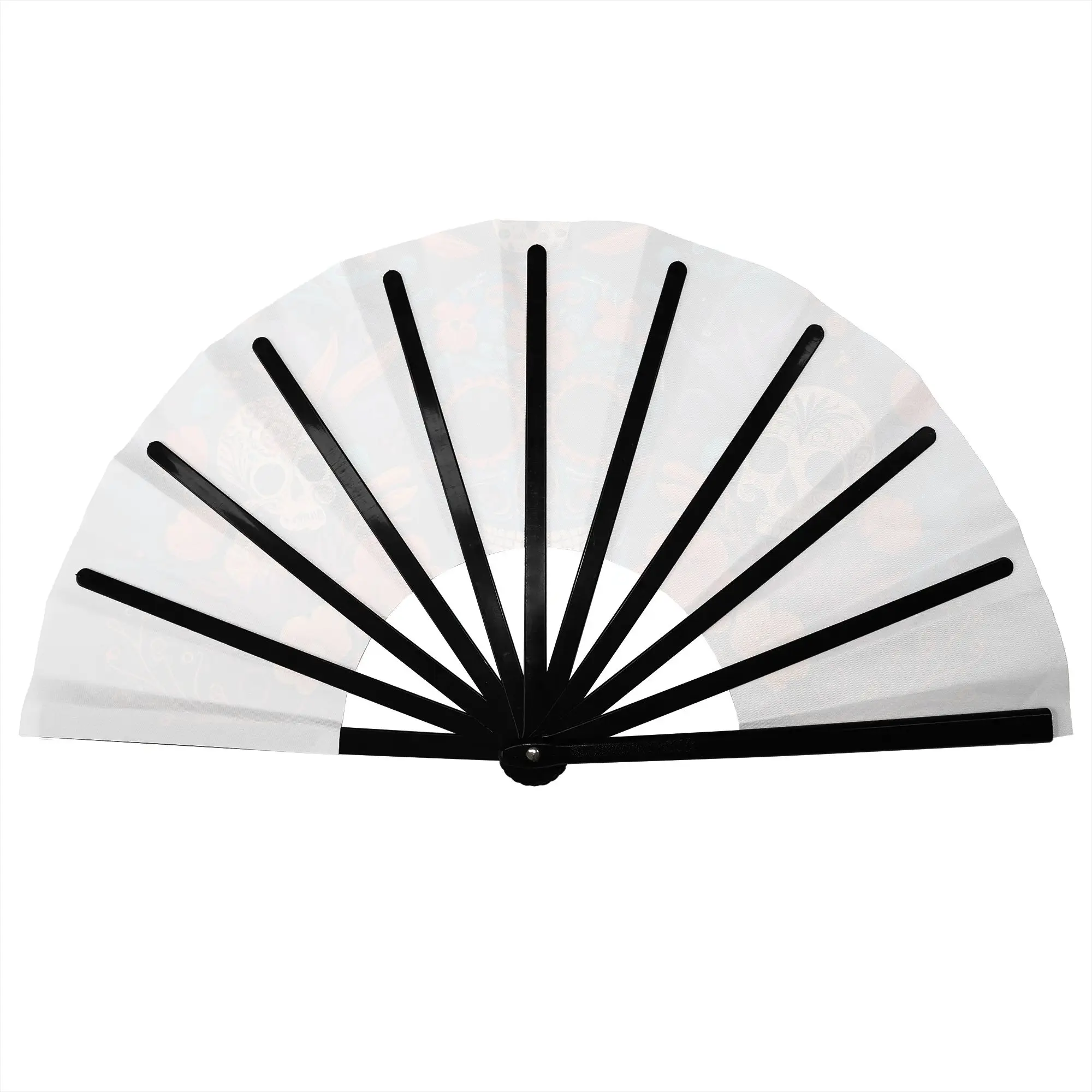 Day Of The Dead Mexican  Portable Pocket Fan Travel Sugar Skull Folding Fan Chinese Dance Cooling Handheld Fans