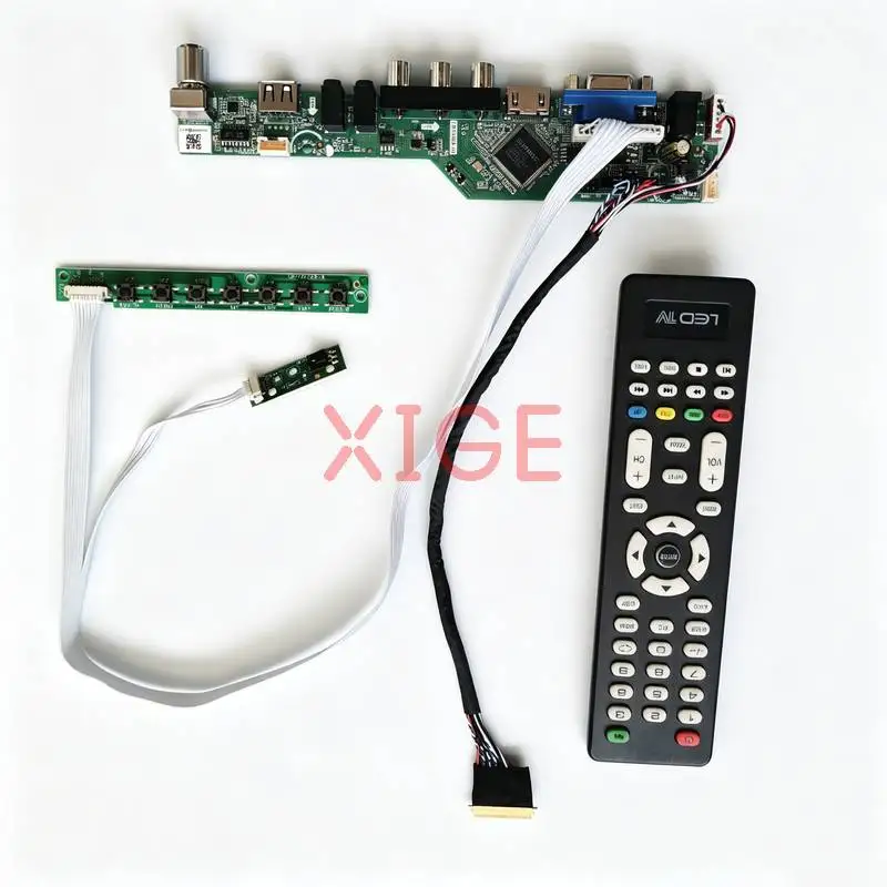 For LP140WD2 LP140WD1 B140RTN03 B140RTN02 Controller Board Kit HDMI+VGA+AV+USB Laptop Monitor Panel 1600x900 40Pin LVDS 1600*900