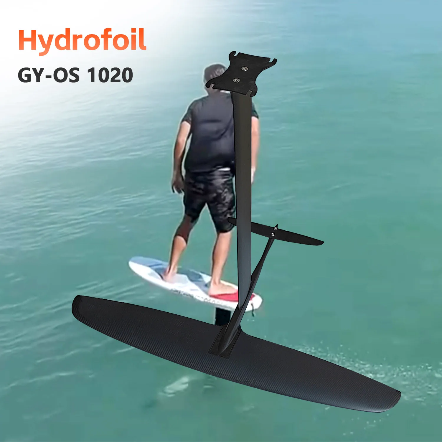 GY ONS-1020 Full Carbon Hydrofoil with Sqcm Wing Free Mold Opening Front Rear Design Surfing Hydrofoil Surfboard