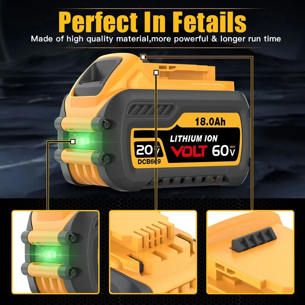 オリジナル DEWALT 20V Flexvolt 20V/60V 最大 DCB609 DCB547-XJ DCB205 DCB200 DCB182 DCB609-2 Dewalt リチウムイオン電池