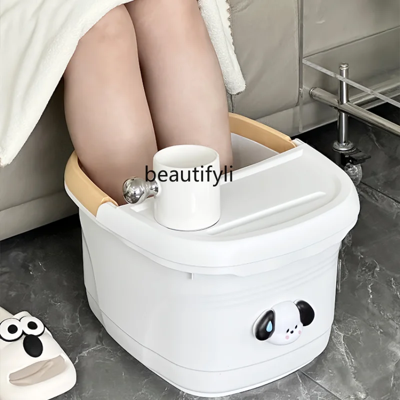 

Foot Bath Barrel Household over-Calf Winter Heat Preservation and Deep Massage Barrel Plastic Roller Feet-Washing Basin Health