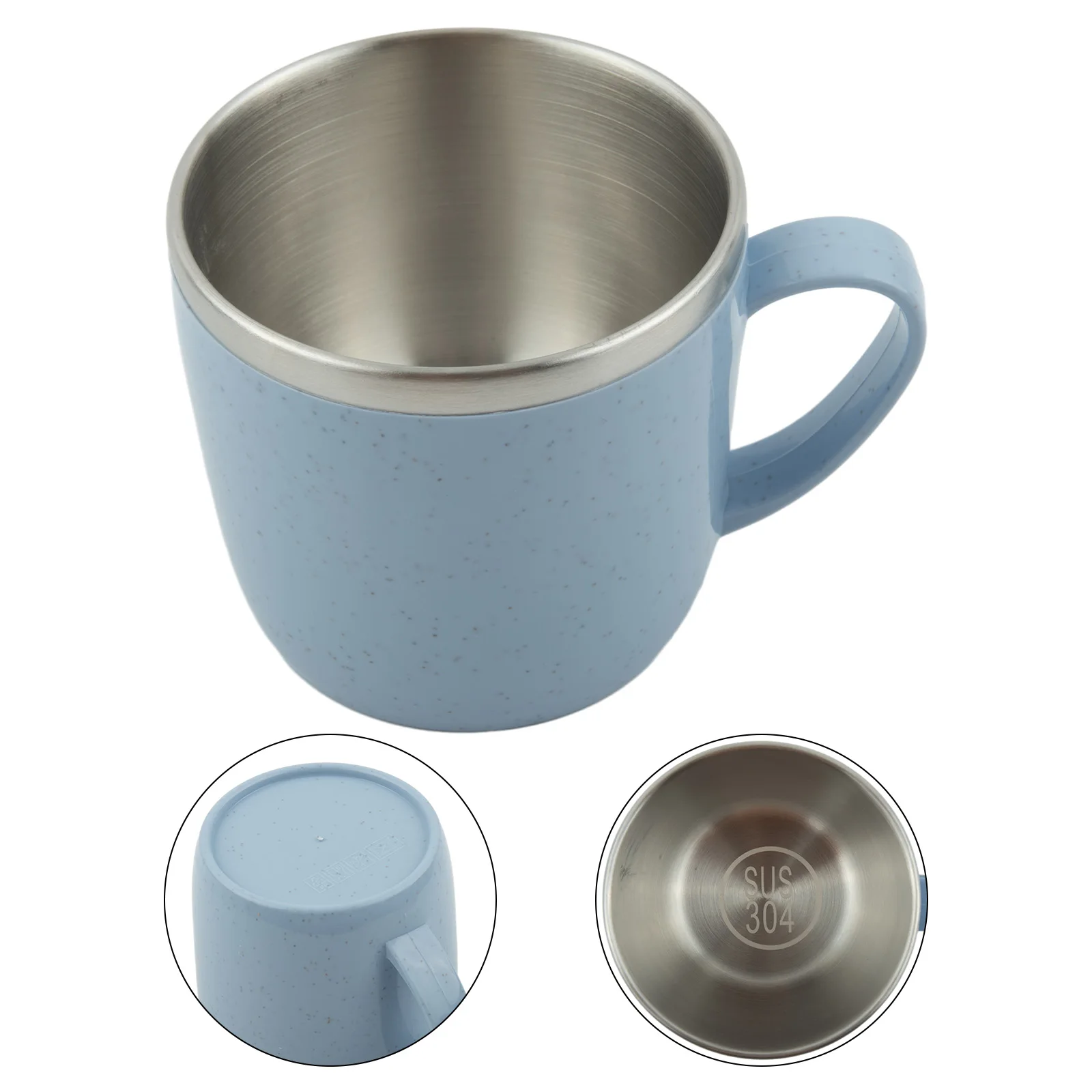 1pc Coffee Cup Coffee Tea Stainless Steel Cup Double-layer Shatterproof Anti-scalding Coffee Tea Mugs Coffee And Tea Tableware