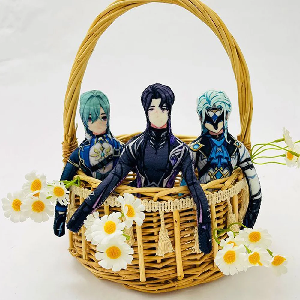 Genshin Impact 26cm Plush Toy Flexible Wire Pantalone Il Dottore Zandik Anime Figure Stuffed Doll Cosplay Prop Gift for Fans