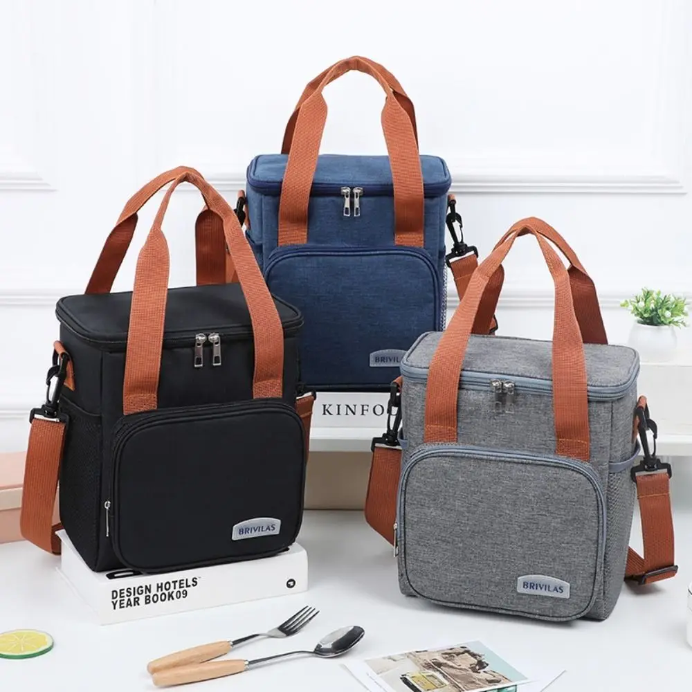 

Reusable Portable Lunch Bag Thickened Large Capacity Insulated Case Thermal Shoulder Strap Food Cooler Bags Travel