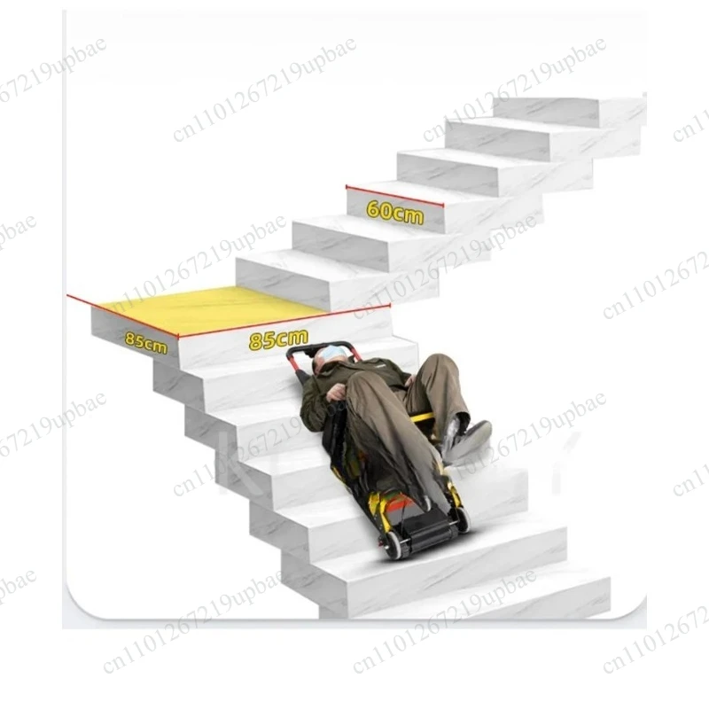 Foldable Electric Crawler Stair Climbing Trolley, Automatic Up‑Down Stair Climber Heavy Duty Cargo Moving Transport Tool