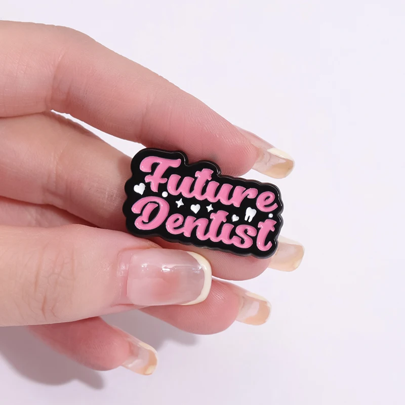 Dental Babe Enamel Pins Custom Protect Teeth Brooches Lapel Badges Funny Jewelry Gift for Dental Student Friends
