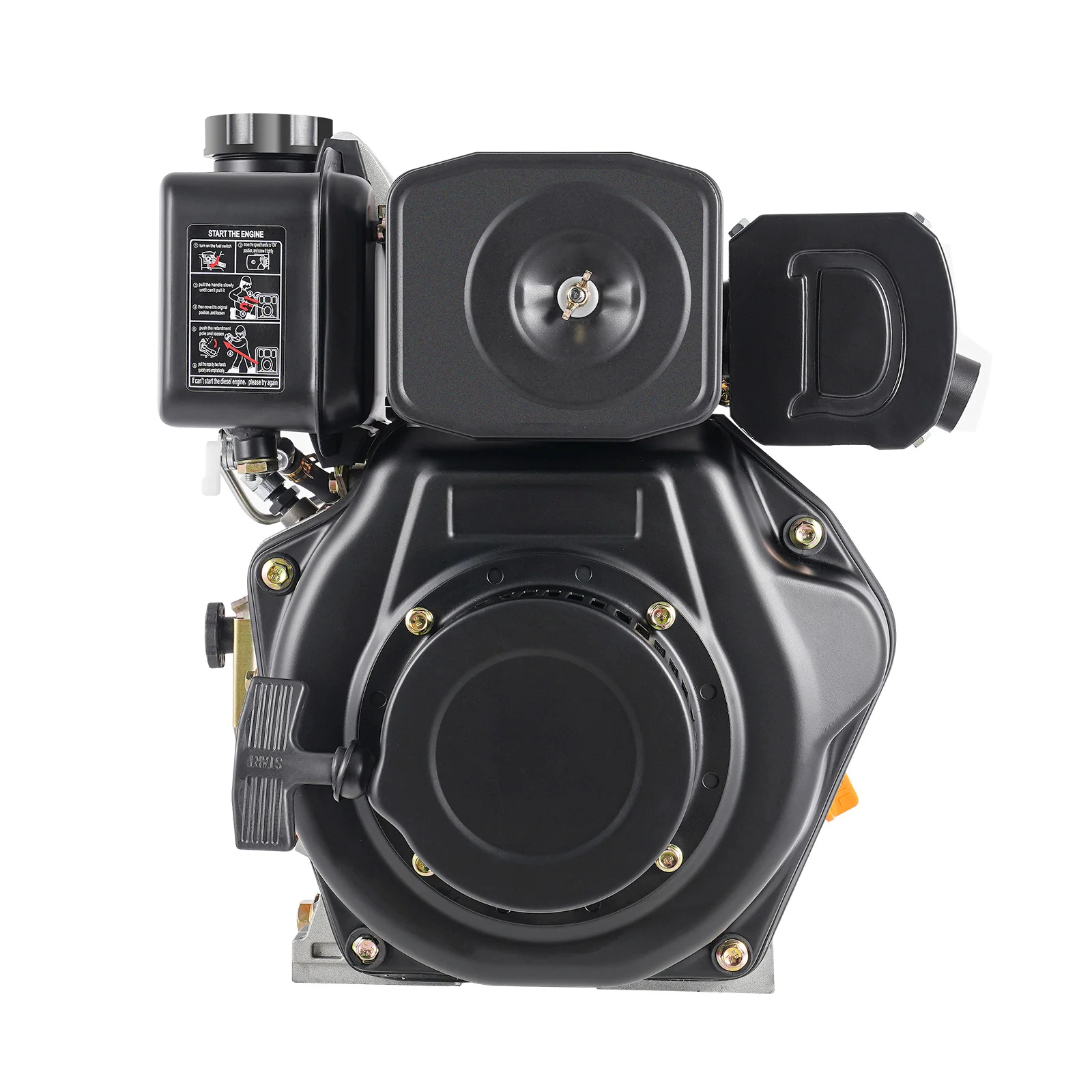 4.05KW 5HP Diesel Engine Single Cylinder 4 Stroke Heavy Duty Diesel Motor Air Cooling Recoil Type Hand Start