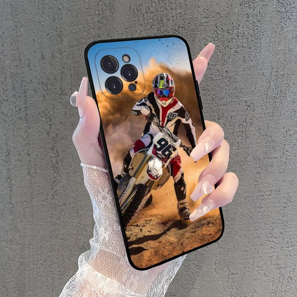 Moto Cross Motorcycle Sports Phone Case For iPhone 15 14 11 12 13 Mini Pro XS Max Cover 7 8 Plus X XR Funda Shell
