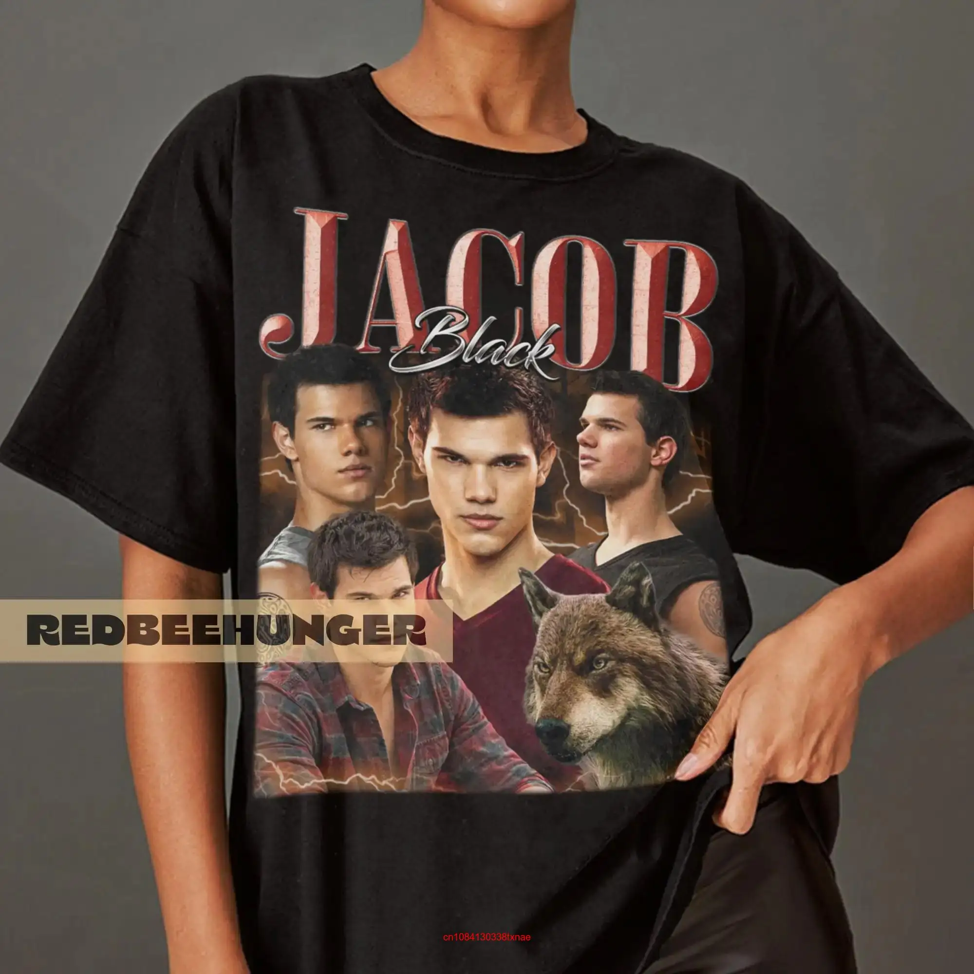 Черная футболка в стиле ретро с изображением Джейкоба, винтажные полупрозрачные брюки, командная футболка с длинным или коротким рукавом Эдварда