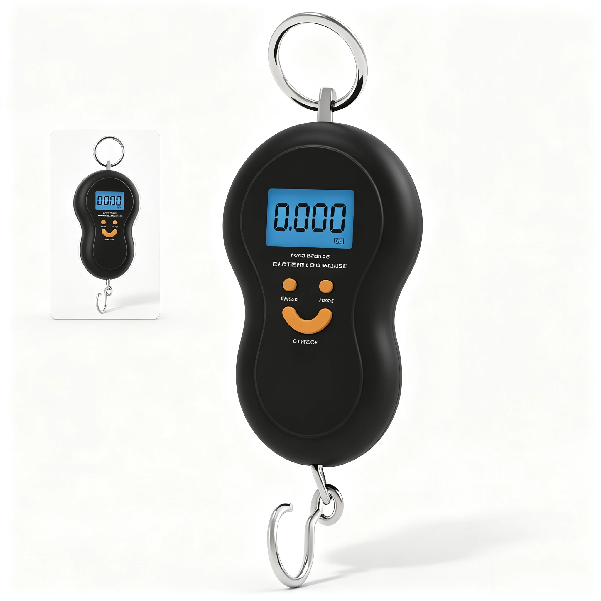 Bilancia digitale portatile per bagagli, con display LCD retroilluminato, funzionamento elettronico, diverse unità di misura (g/kg/oz/lb), funzione tara, ideale per viaggi, bilancia da tenere in mano