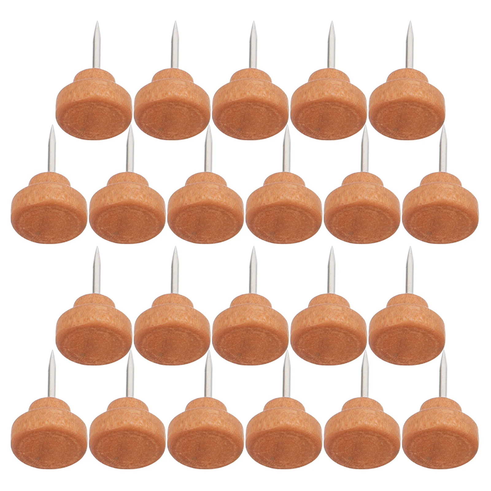 

50Pcs Wooden Round Pushpins Minimalist Design for Bulletin Board Photo Wall Corkboard Accessories Push Board Pin