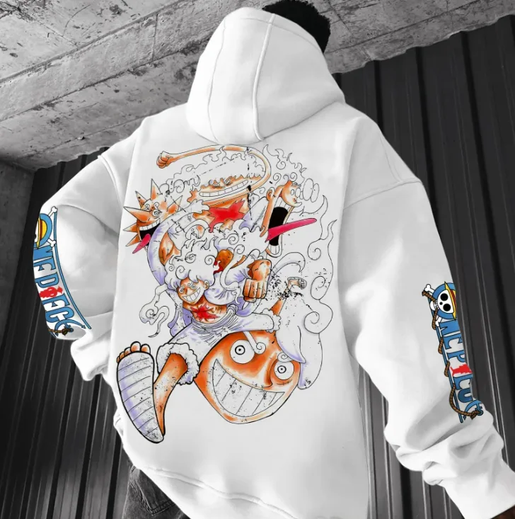 هوديس رسمي للرجال والنساء مطبوع عليه الرسوم المتحركة قطعة واحدة، هوديس فضفاضة وكبيرة الحجم للشارع #1