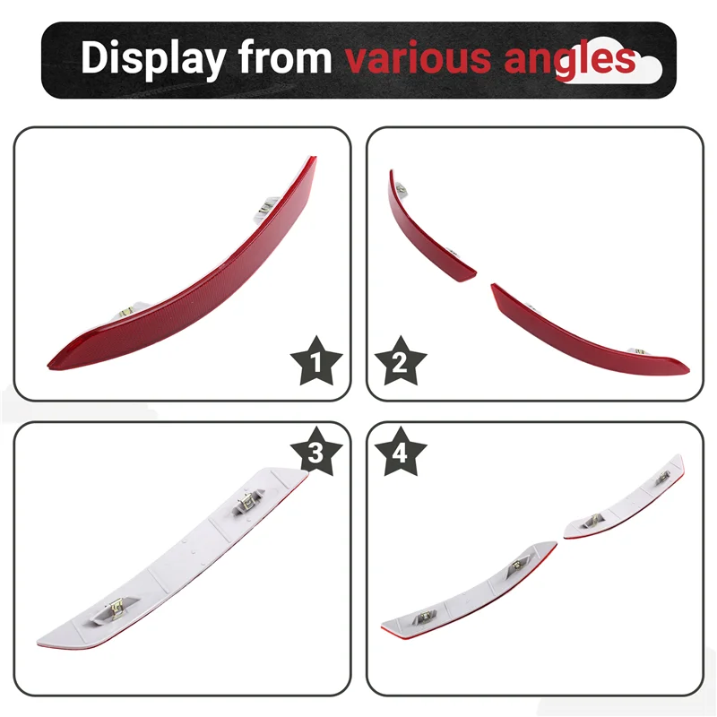 

Reliable-Rear Bumper Light Cover 63147210588 Reflectors Light Cover For BMW 6 Series F06 F12 F13 63147210587