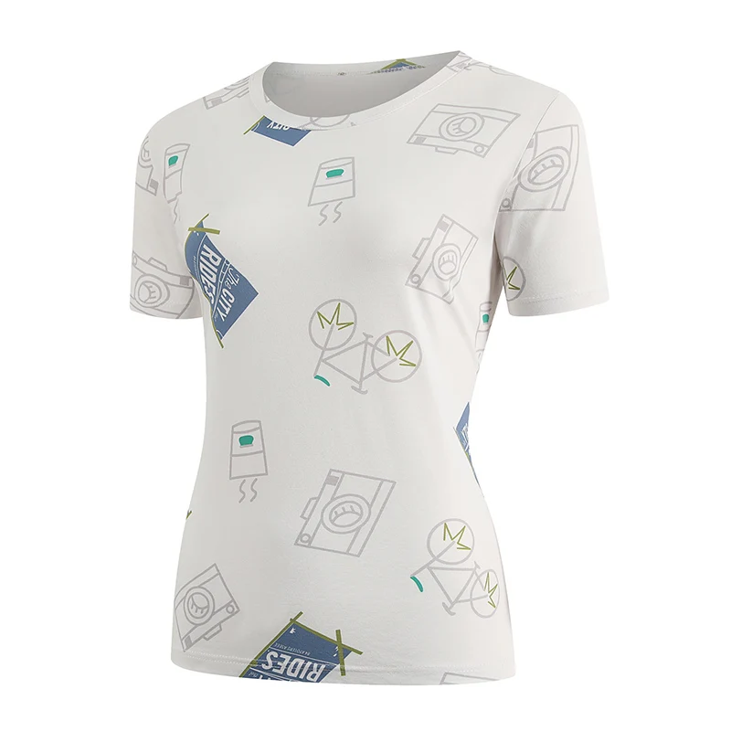 Immagine 5: T-shirt estiva stampata a maniche corte da donna, versatile, alla moda, sportiva, comoda e traspirante, adatta per l'uso domestico