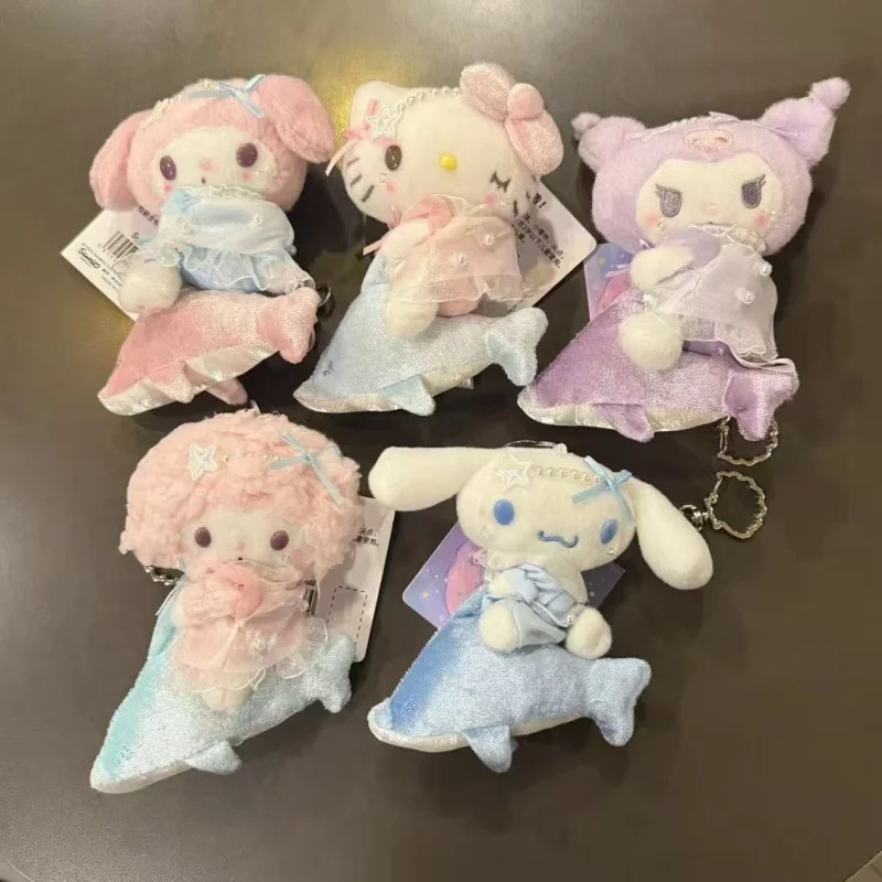15 cm Sanrio Hello Kitty Kuromi Moonlight Dolphin Series Morbido Peluche Portachiavi Studente Zainetto Decorazione Ragazza Regalo di Halloween