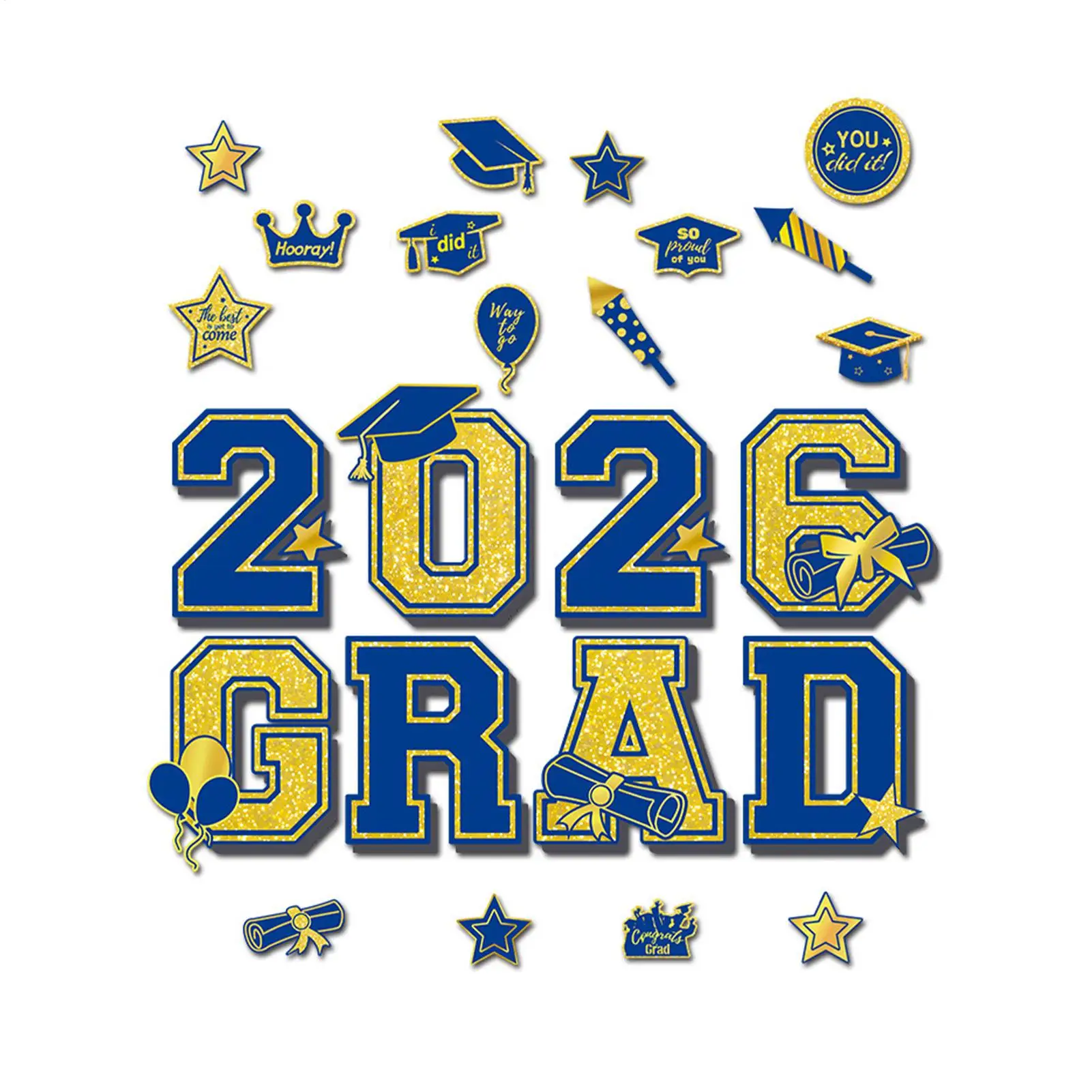 

Магниты на автомобиль к выпускному 2026, 24 штуки, магнитные украшения для автомобиля, магниты на холодильник, для гаражных ворот, для парада, круиза, выпускного