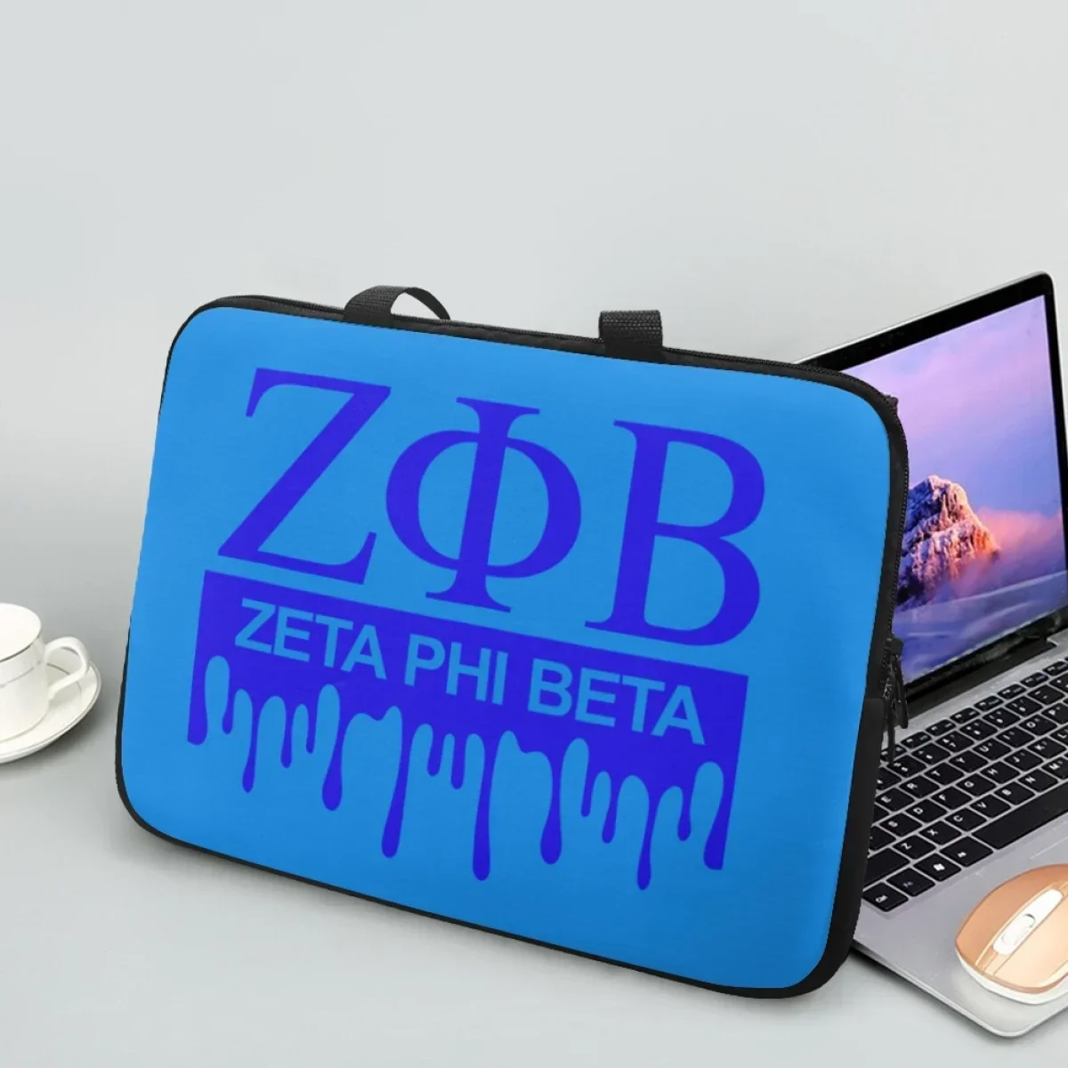 New Tablet Bag Zeta Phi Beta Designer Zipper Vintage Ladies Elegant Travel Briefcase Universal Handle Computer Laptop Bag Female