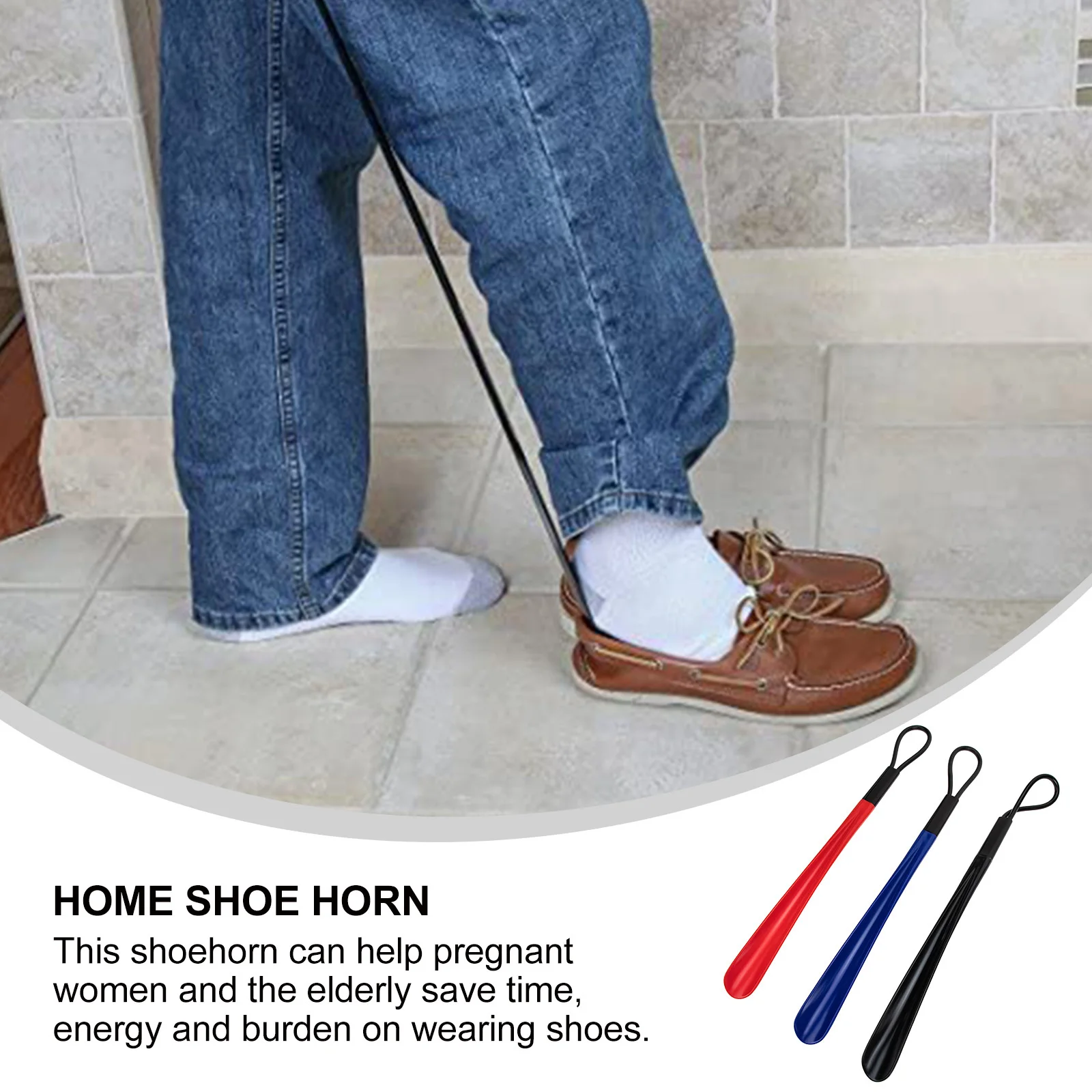 

3Pcs Home Shoehorn Practical Shoe Horn Durable Auxiliary Shoe Lifting Tool Shoes Wearing Helper Convenient Shoehorn Tool