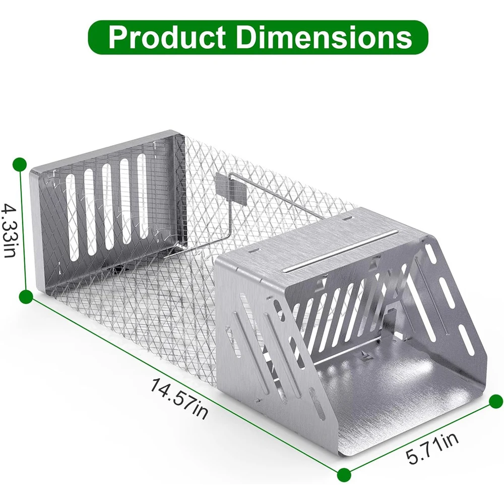 Rat Trap, Automatic Continuous Rat Traps Cage for Indoor and Outdoor, Mouse Traps Catch and Release Live Animal Trap