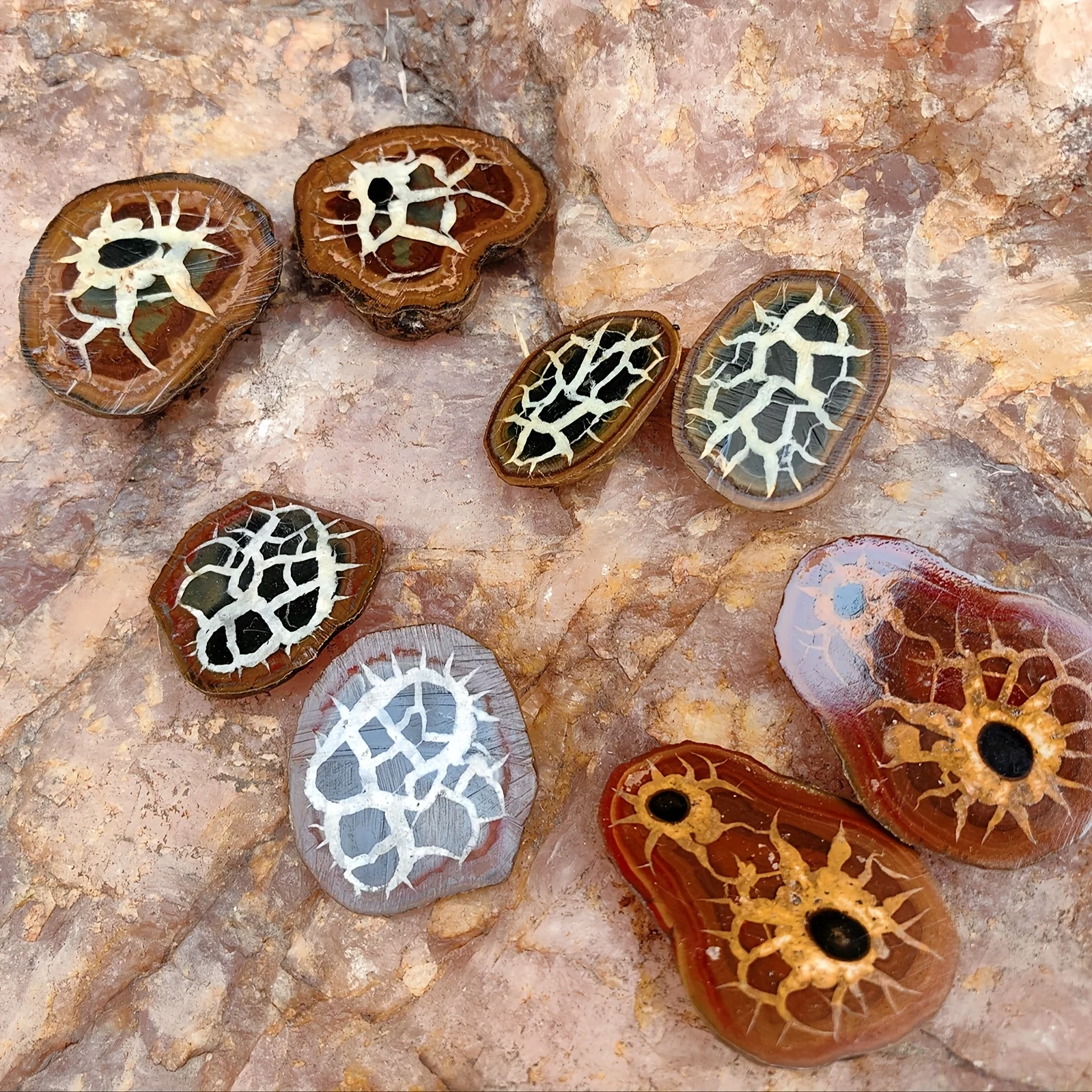 1PC Moroccan Turtle Back Stone Slices Perfect for Home Decor,Jewelry Making Educational Specimens Ideal Valentine's Day Gift