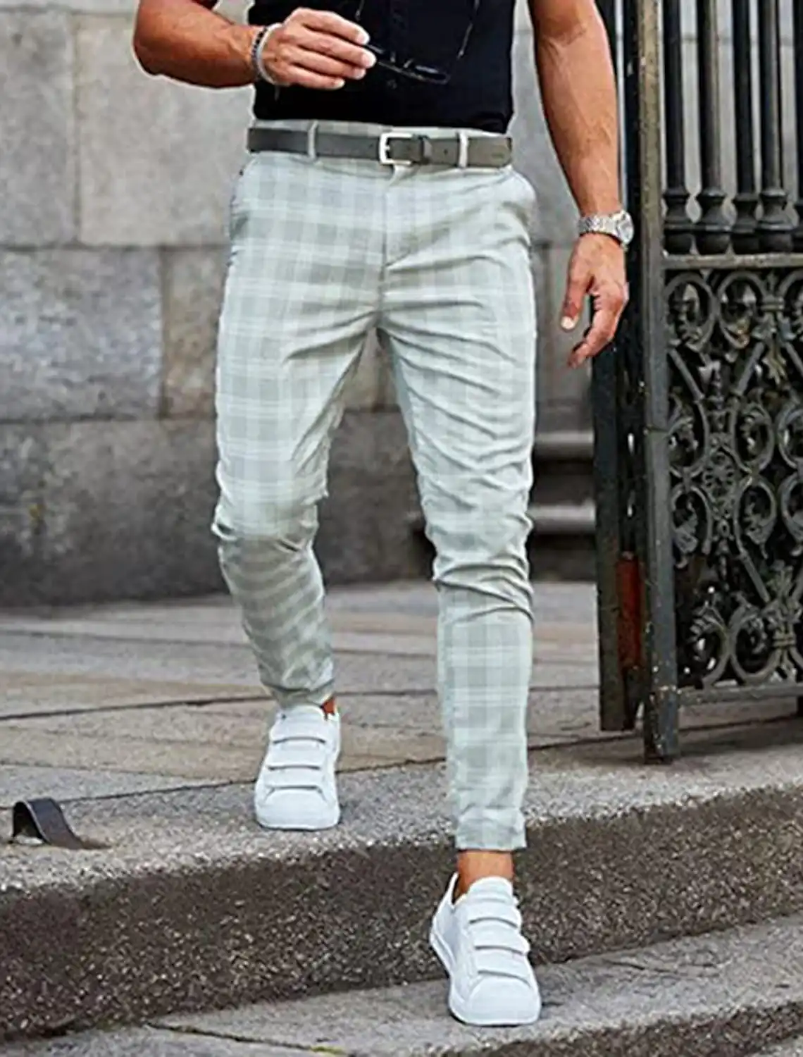 Men's 3D Printing Business Casual Pants Retro Pattern Printed Straight Leg Pants Men's Spring and Autumn Fashion Street Wear ﻿